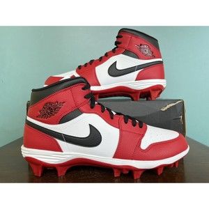 Jordan 1 Mid TD Alpha Menace "Chicago" Football Cleats Men's Size 12 FJ6805-106